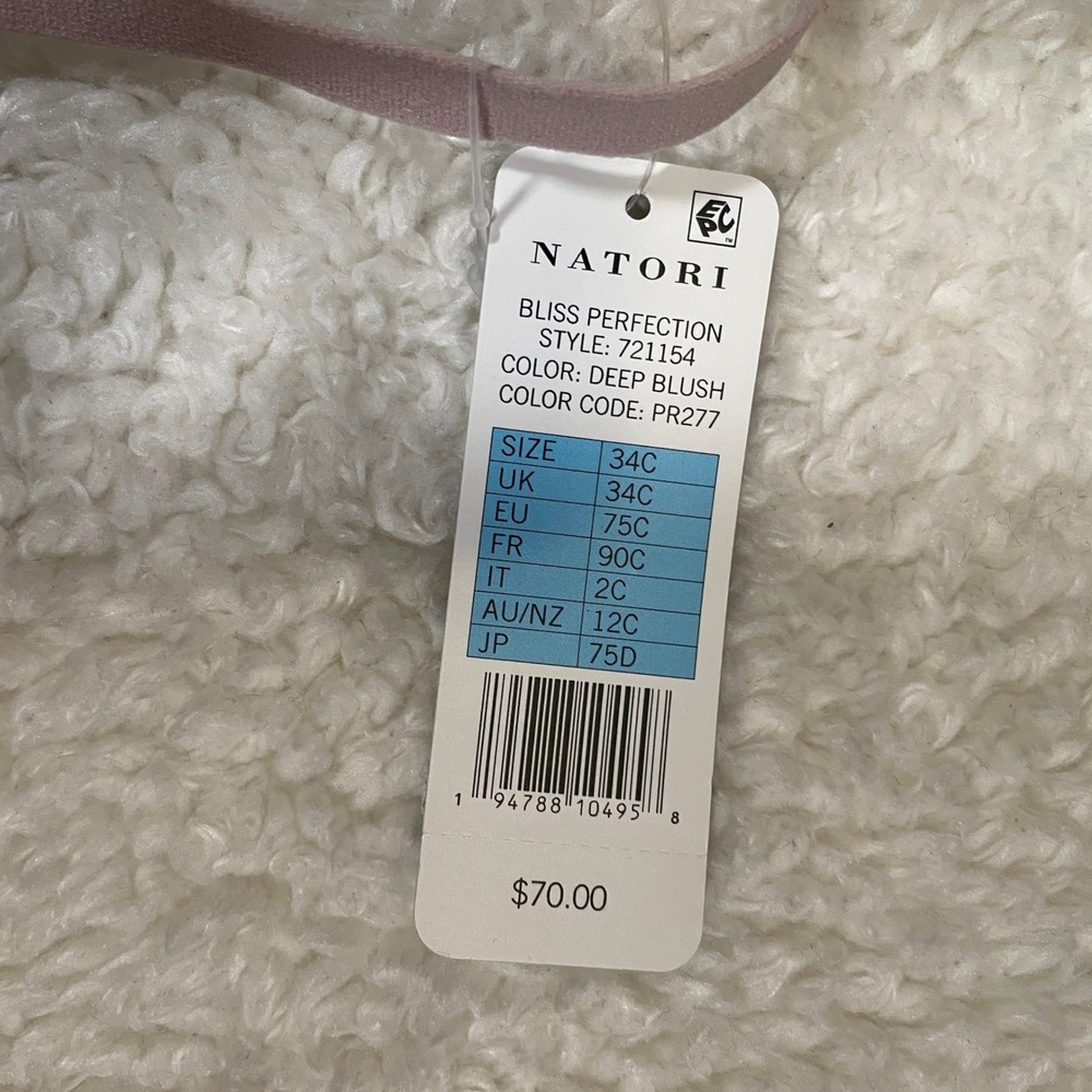 Natori Bliss Perfection Contour Underwire Bra Deep Blush Pink NWT 34C - Picture 3 of 5